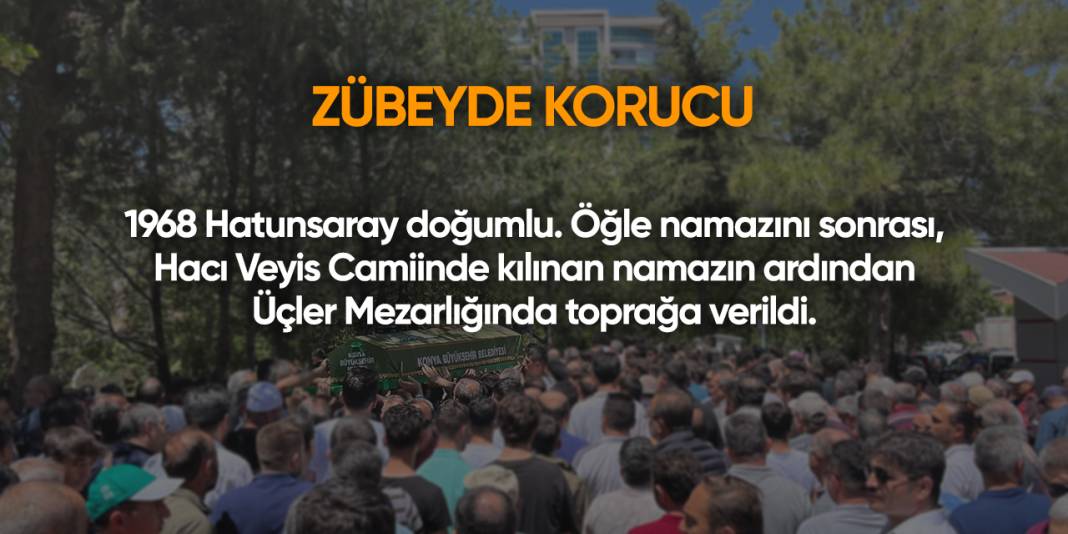 Konya'da bugün vefat edenler | 23 Ekim 2025 11